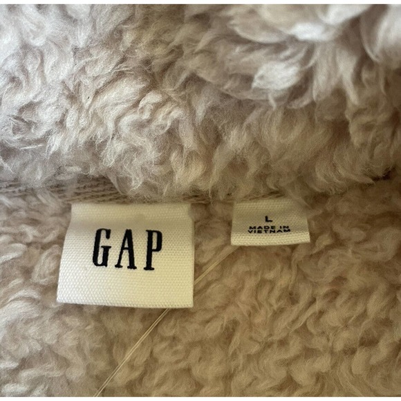 Gap Womens L Jacket Pink Sherpa Pullover 1/4 Zipper Soft Fluffy NWT M9 - Picture 3 of 9
